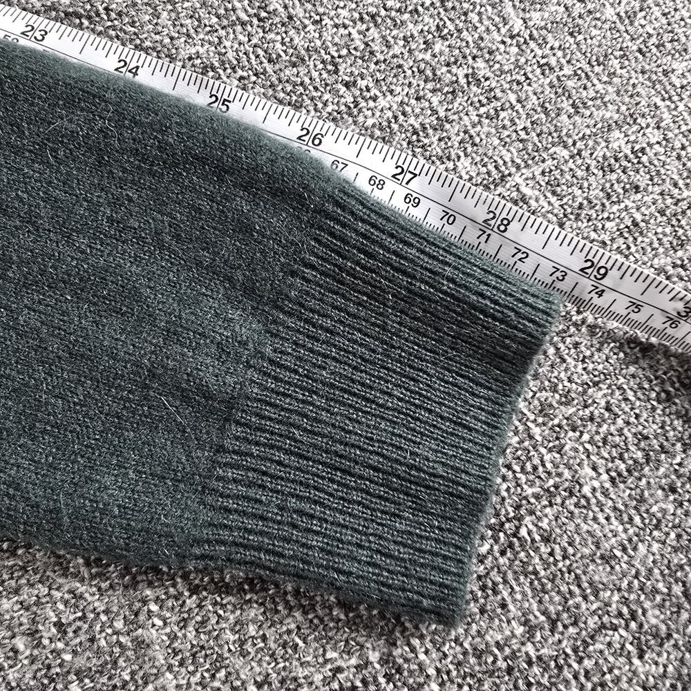 100% CASHMERE C By Bloomingdales Turtleneck Sweater Large forrest Green 4.99shp - Picture 6 of 7